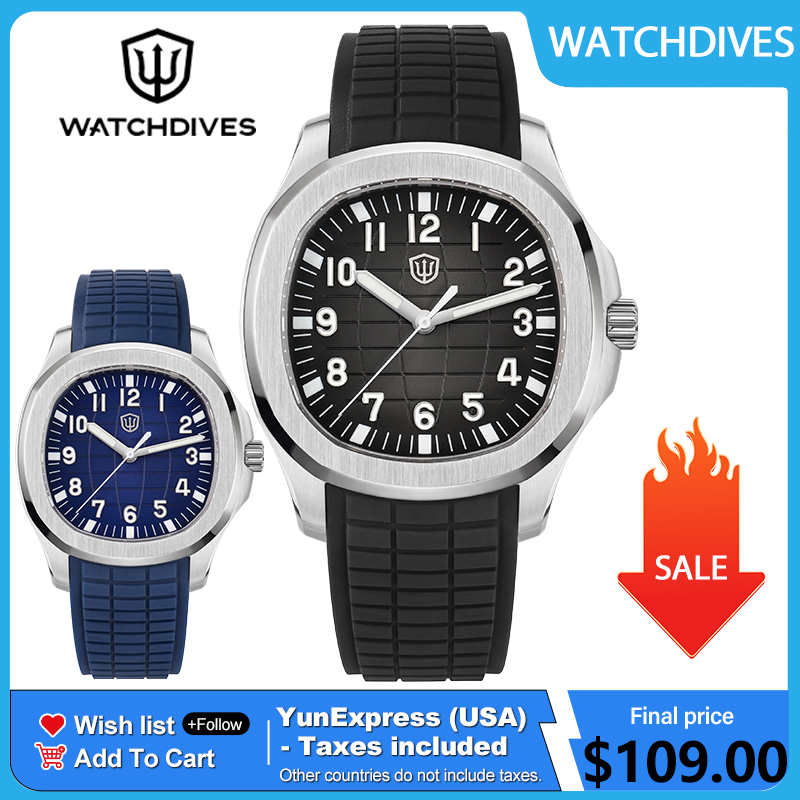 Vintage Watch Crystal - Мужские часы для дайвинга Watchdives WD008,