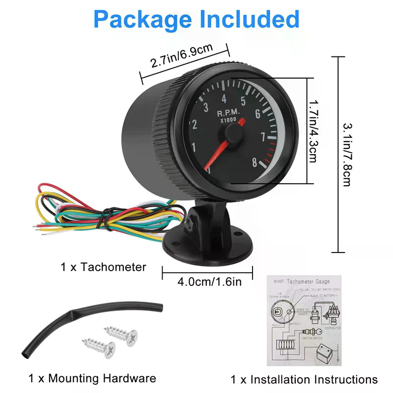 2-дюймовый (52 мм) автомобильн – обзор и цена Analog Meter Gauge