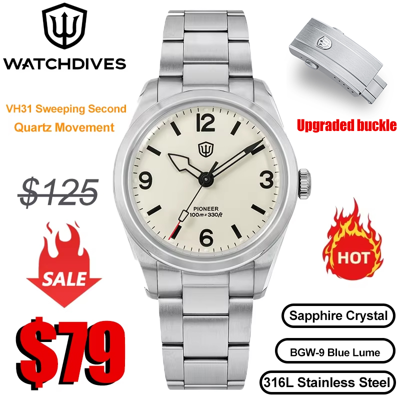 Часы Watchdives WD1960S V2 с м – обзор и цена Vintage Watch Crystal